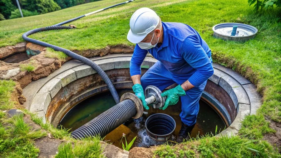plumber-installing-wastewater-pu Septic